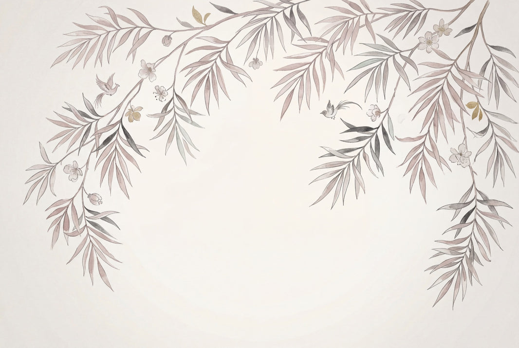Botanical Wallpaper Watercolor Branches Wall Mural pattern artwork