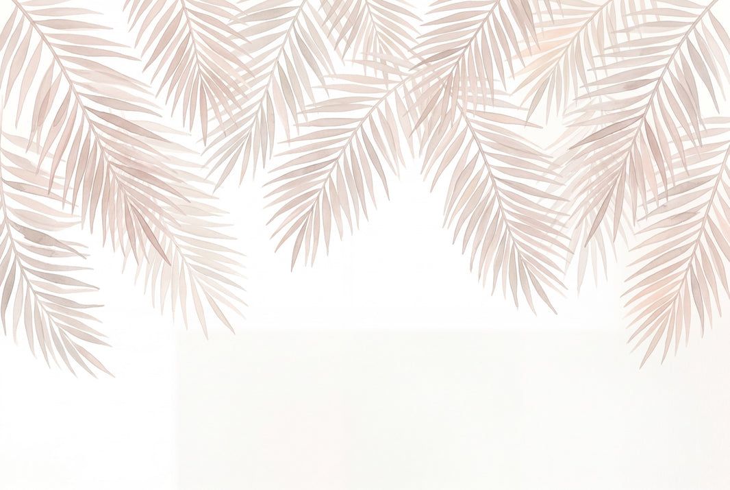 White Background Wallpaper Minimalist Botanical Removable Wall Decor pattern artwork