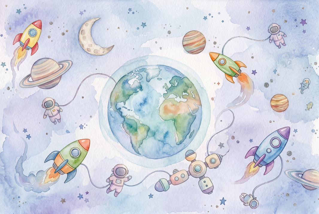 Watercolor Texture Wallpaper Painted Wash Pastel Space Wall Mural pattern artwork