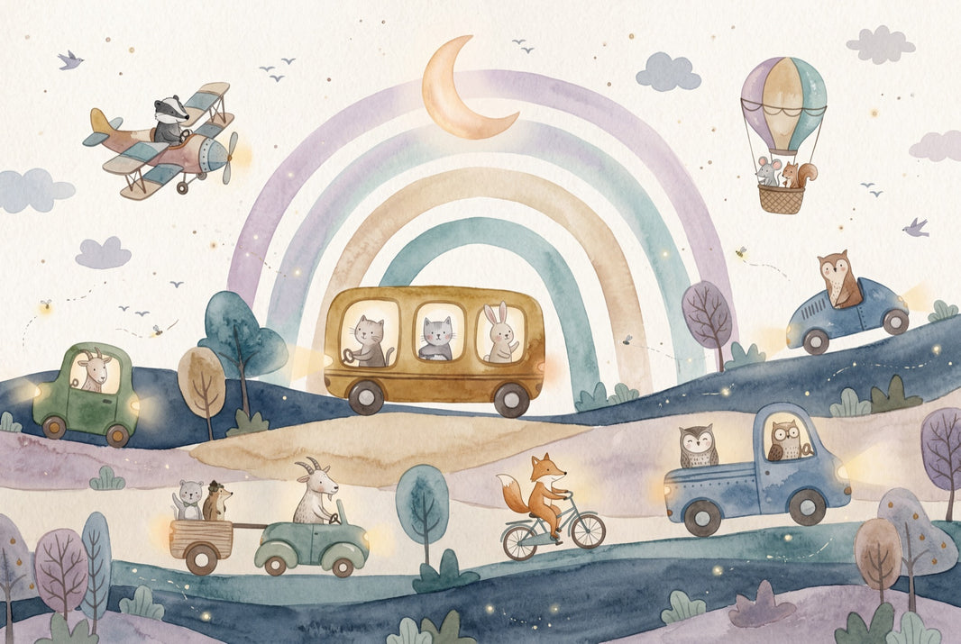 Hot Air Balloon Wallpaper Sky Adventure Removable Nursery Wall Decor pattern artwork