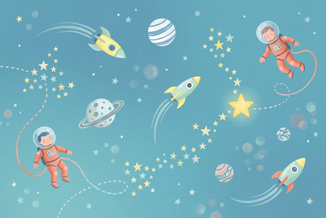 Space Wallpaper Astronauts Rockets Wall Mural pattern artwork