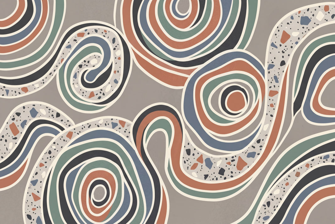 Mid Century Modern Wallpaper Abstract Pattern Removable Wall Decor pattern artwork