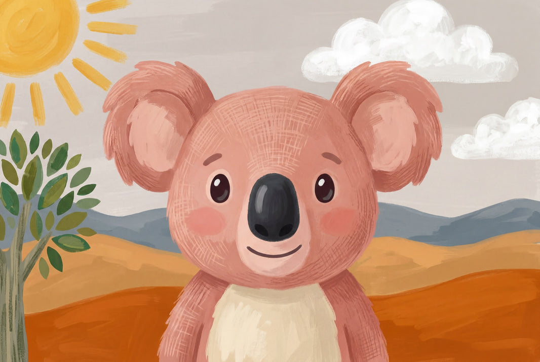 Kids Wallpaper Koala Australian Outback Removable Wall Decor pattern artwork