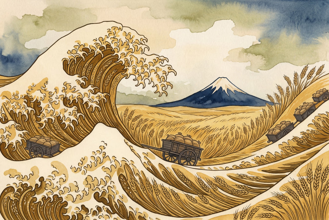 Mount Fuji Wallpaper Japanese Inspired Ocean Wave Wall Mural pattern artwork