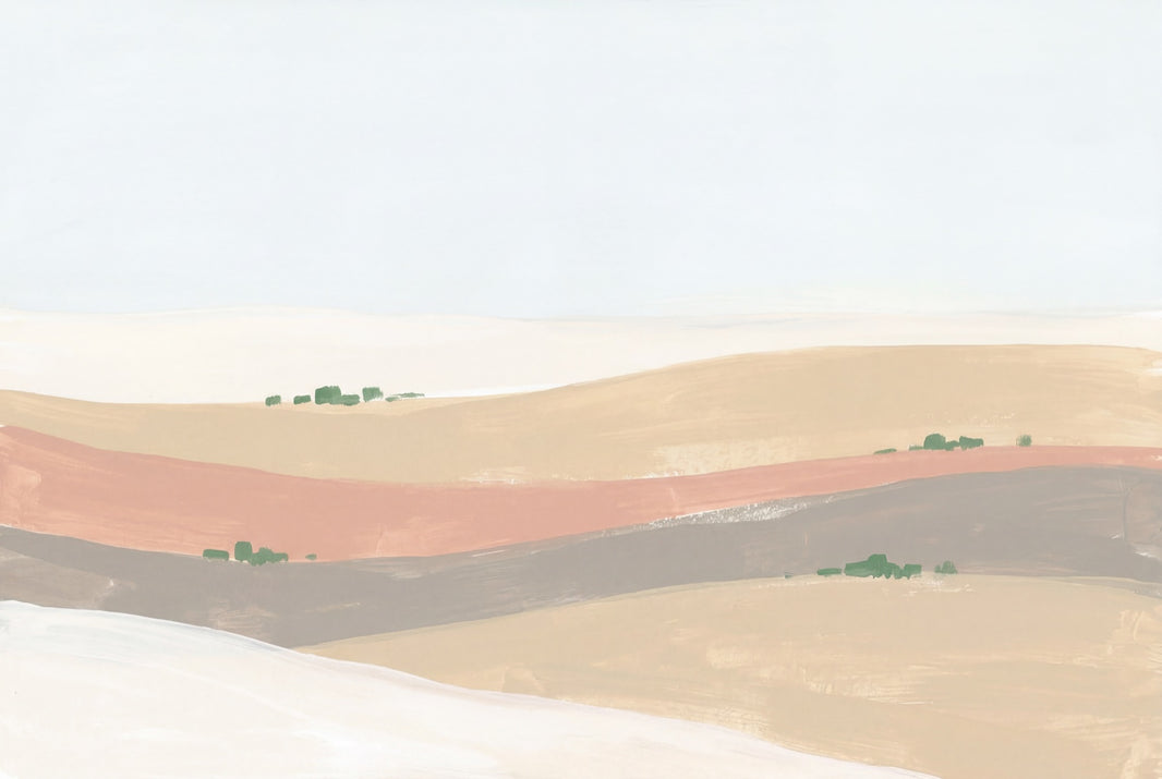 Abstract Landscape Wallpaper Rolling Hills Minimalist Wall Mural pattern artwork