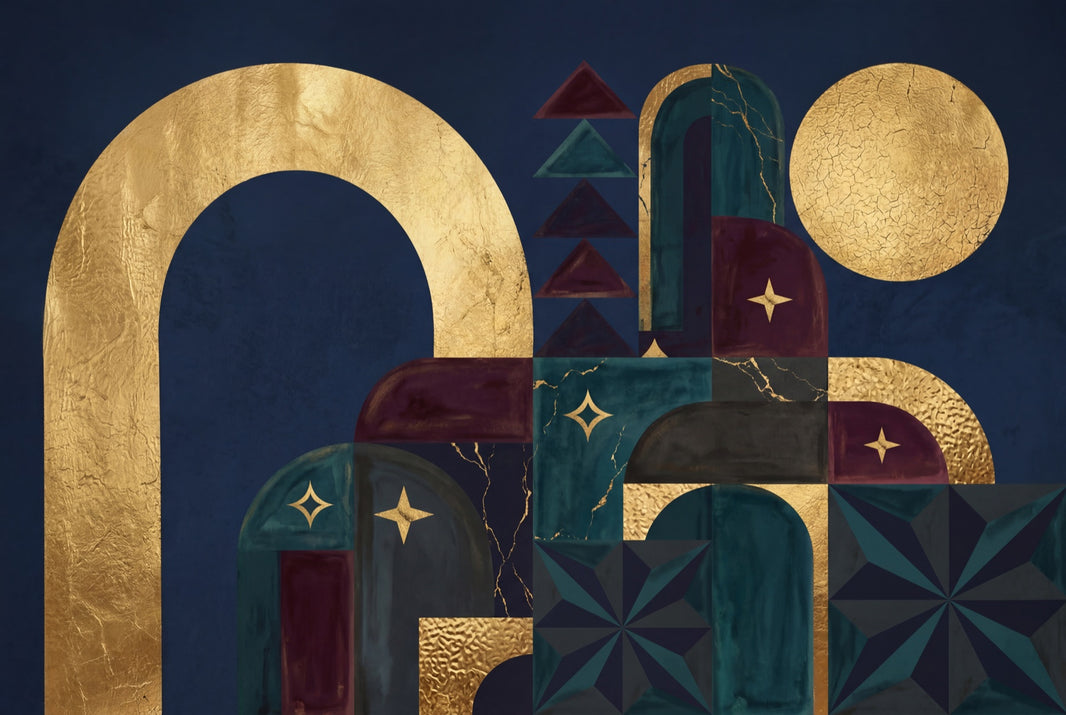 Art Deco Arches Wallpaper Deco Arches Removable Arch Wall Decor pattern artwork