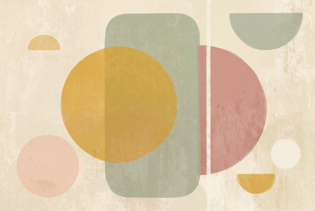Mid Century Modern Wallpaper Retro Geometric Wall Mural pattern artwork