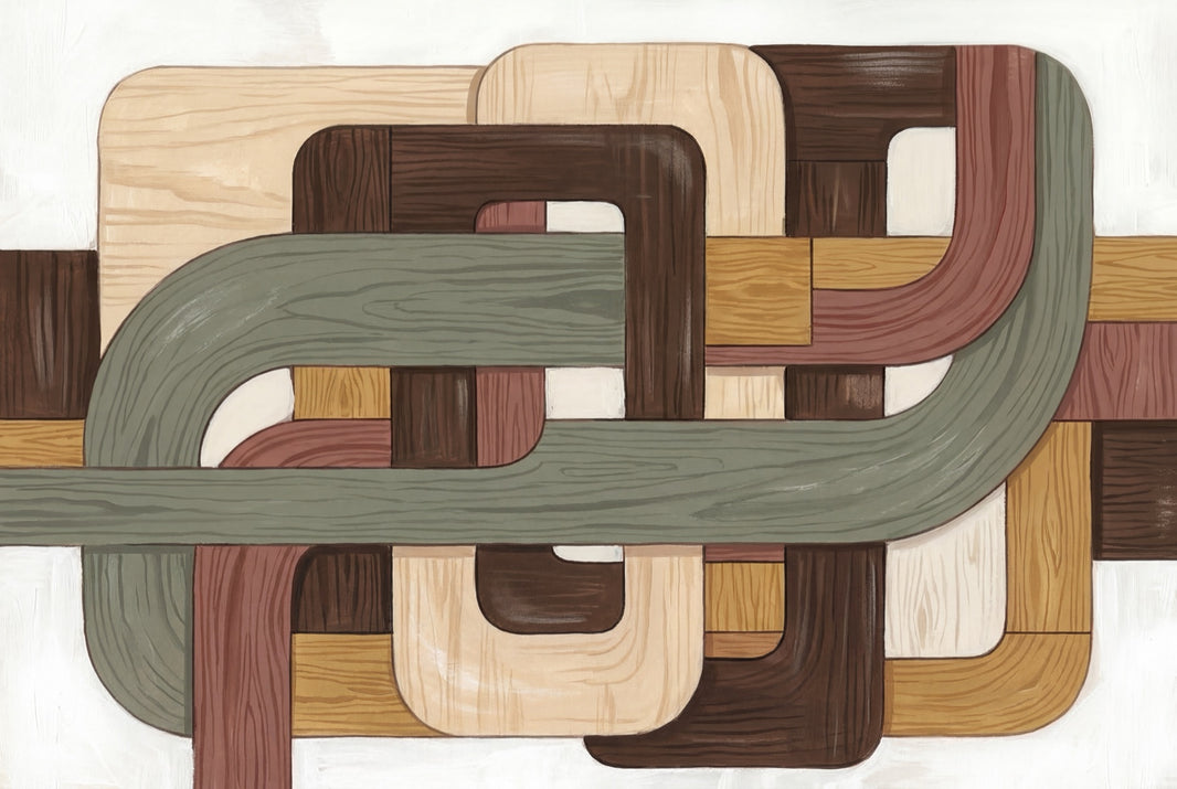 Mid Century Modern Wallpaper Retro Geometric Wall Mural pattern artwork