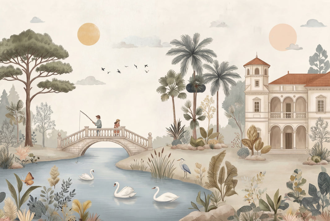 Walls Wallpaper Landscape River Removable Wall Decor pattern artwork