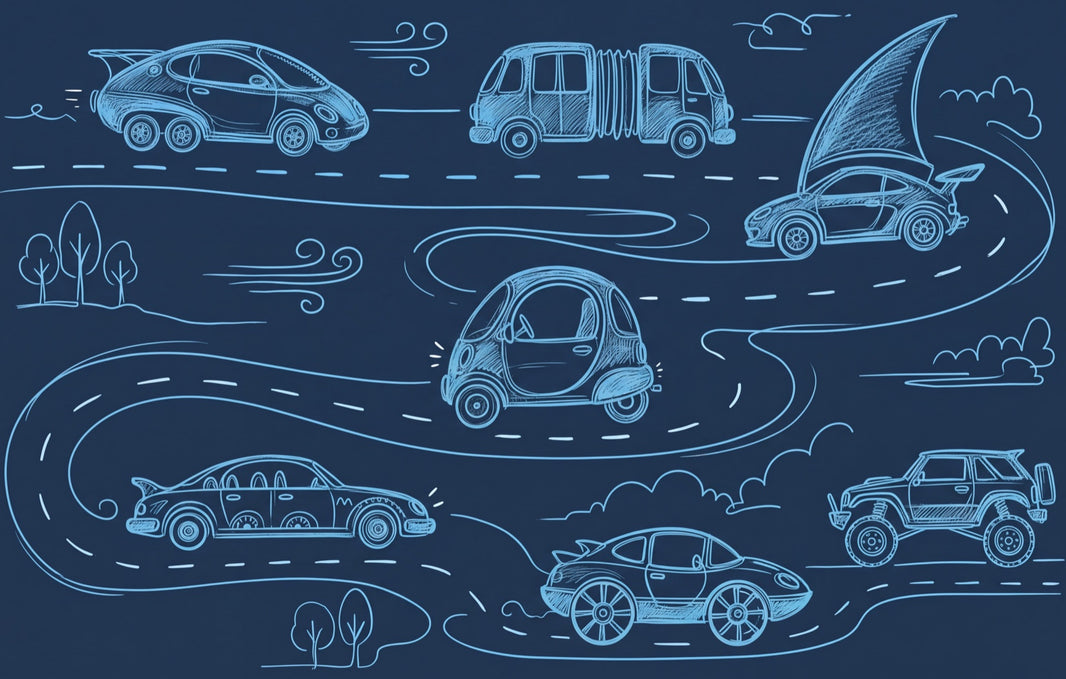 Chalkboard Wallpaper Line Art Cars Removable Wall Decor pattern artwork