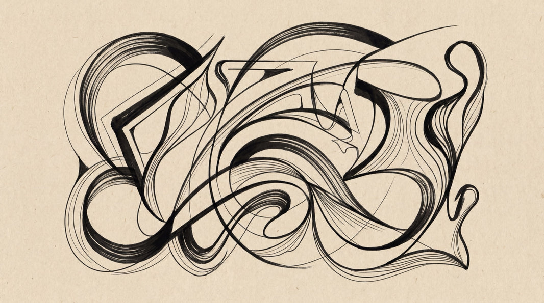 Abstract Wallpaper Black Lines Minimalist Wall Mural pattern artwork