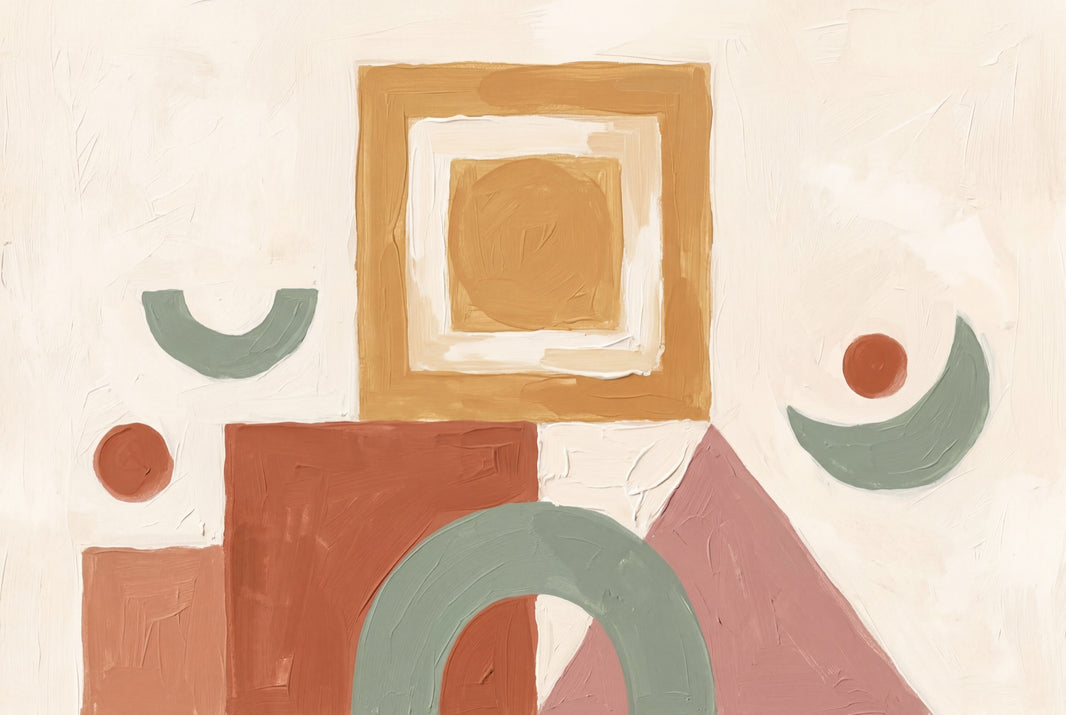 Abstract Wallpaper Geometric Earth Tones Removable Wall Decor pattern artwork