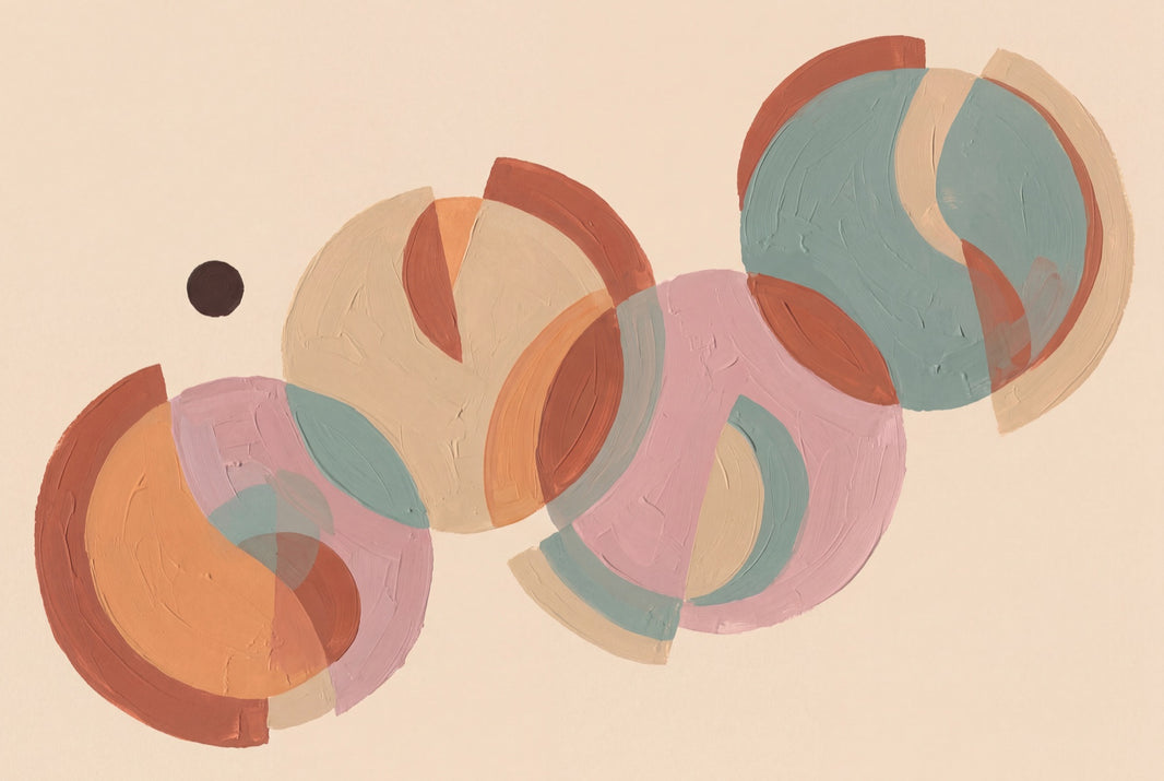 Mid Century Modern Wallpaper Abstract Removable Geometric Wall Decor pattern artwork