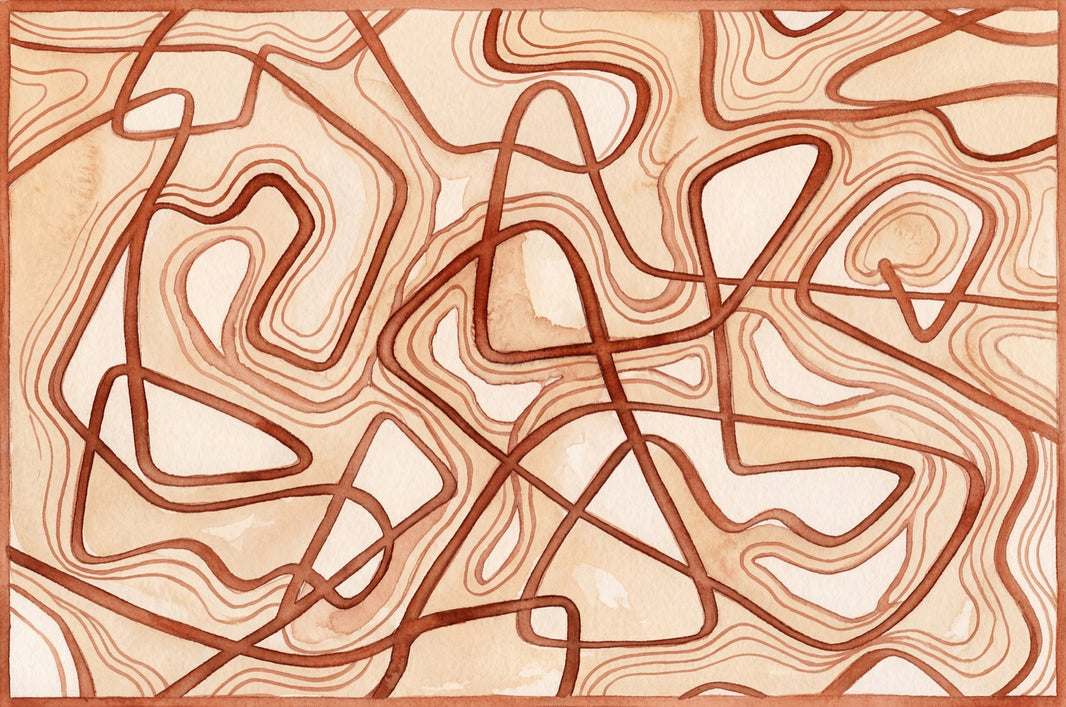 Watercolor Texture Wallpaper Painted Wash Organic Lines Removable Wall Decor pattern artwork
