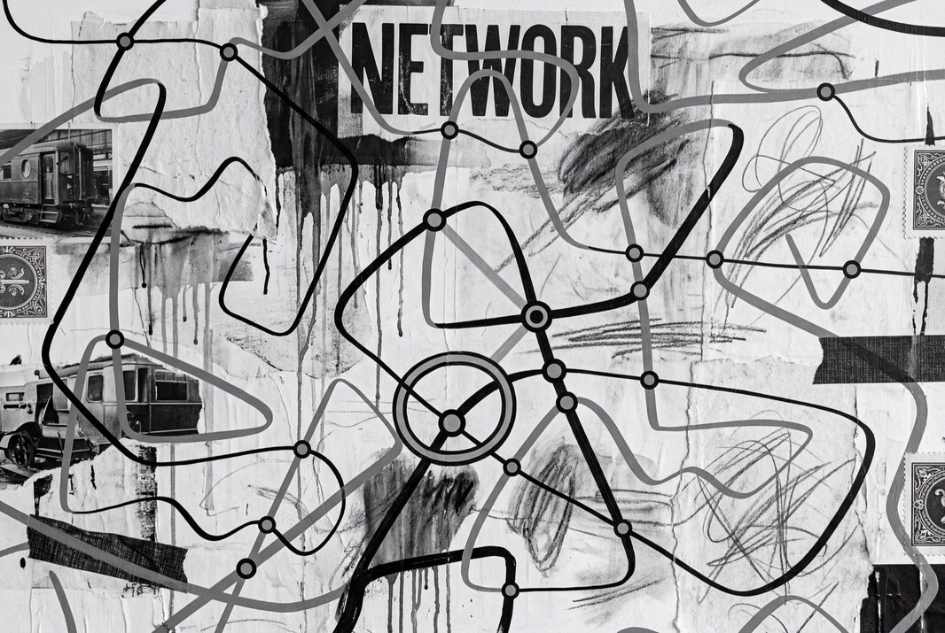 Grunge Texture Wallpaper Urban Collage Subway Map Wall Mural pattern artwork