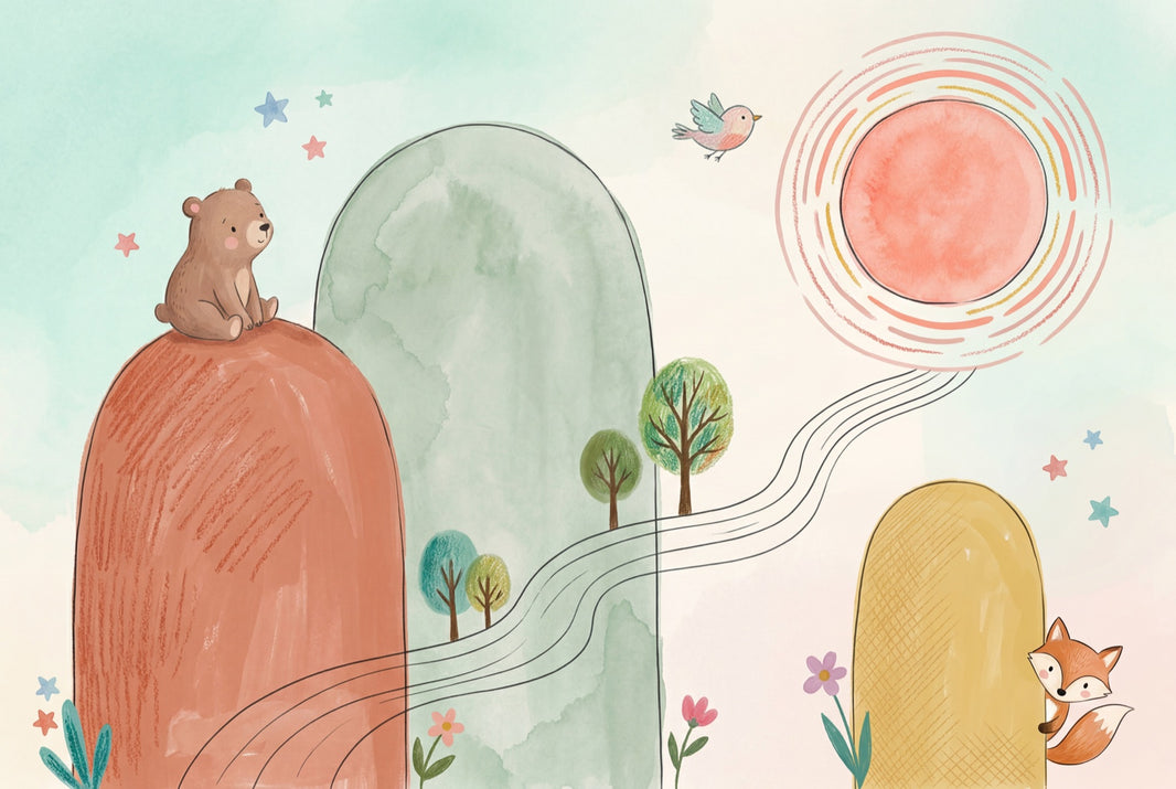 Whimsical Wallpaper Nursery Watercolor Removable Wall Decor pattern artwork