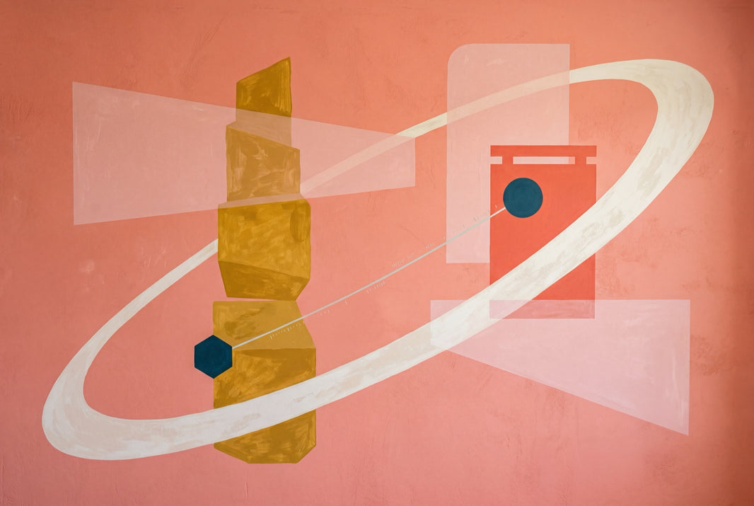 Mid Century Modern Wallpaper Totem Wall Mural pattern artwork