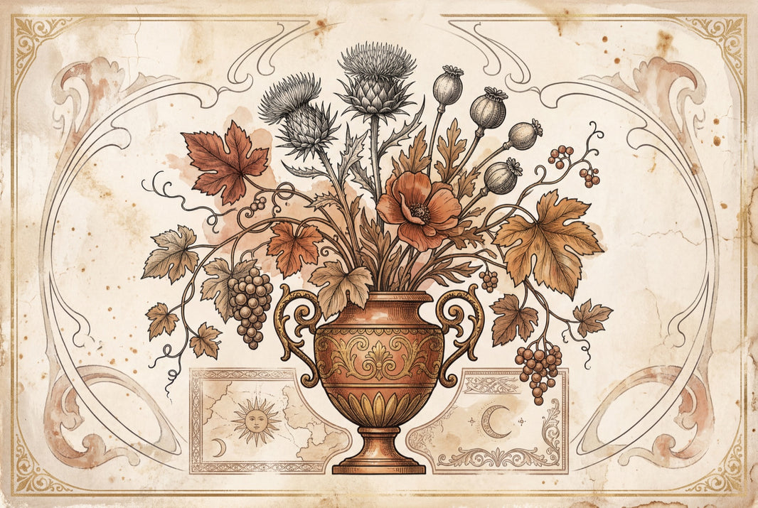 Vintage Botanical Wallpaper Floral Bouquet Ornate Urn Wall Mural pattern artwork