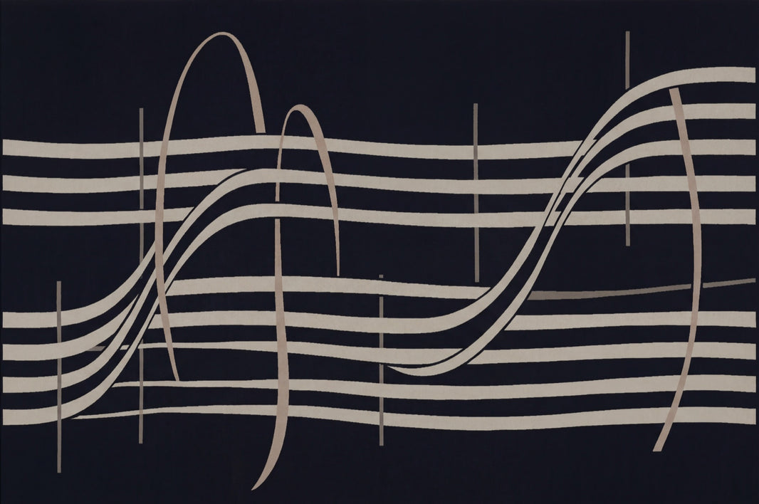 Abstract Wallpaper Wavy Stripes Art Deco Wall Mural pattern artwork