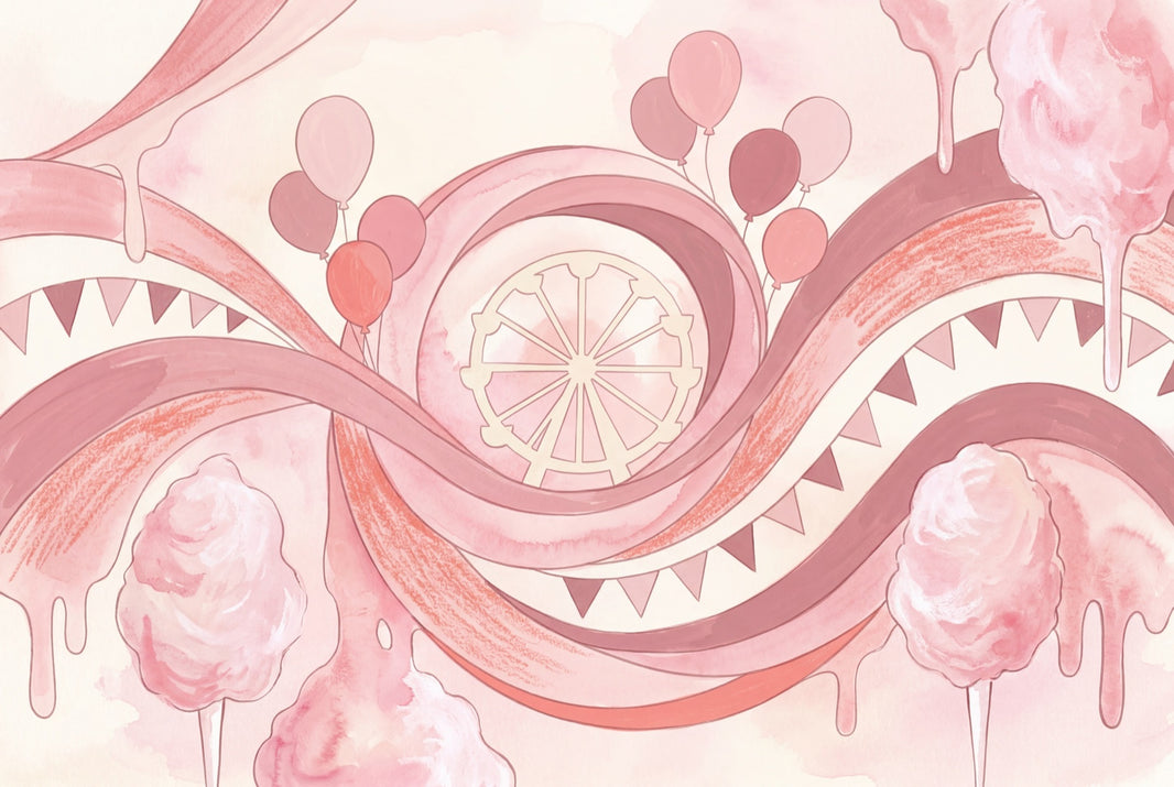 Carnival Wallpaper Pink Pastel Abstract Watercolor Removable Wall Decor pattern artwork