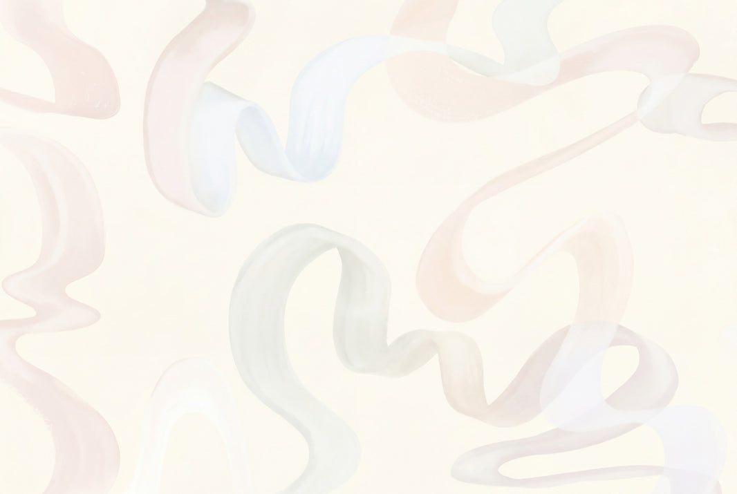 Abstract Wallpaper Pastel Removable Ribbon Squiggles Wall Decor pattern artwork