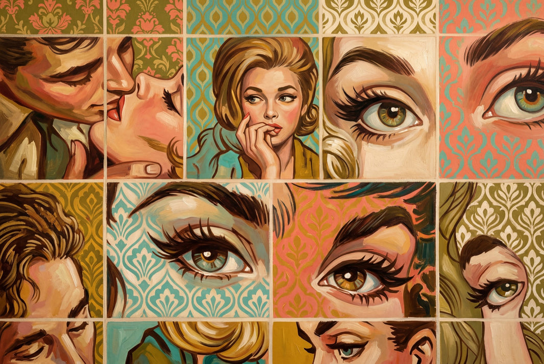Pop Art Wallpaper Retro Comic Vintage Glamour Removable Wall Decor pattern artwork
