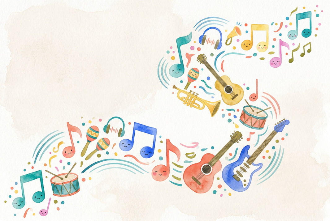 Music Wallpaper Musical Notes Instruments Removable Wall Decor pattern artwork