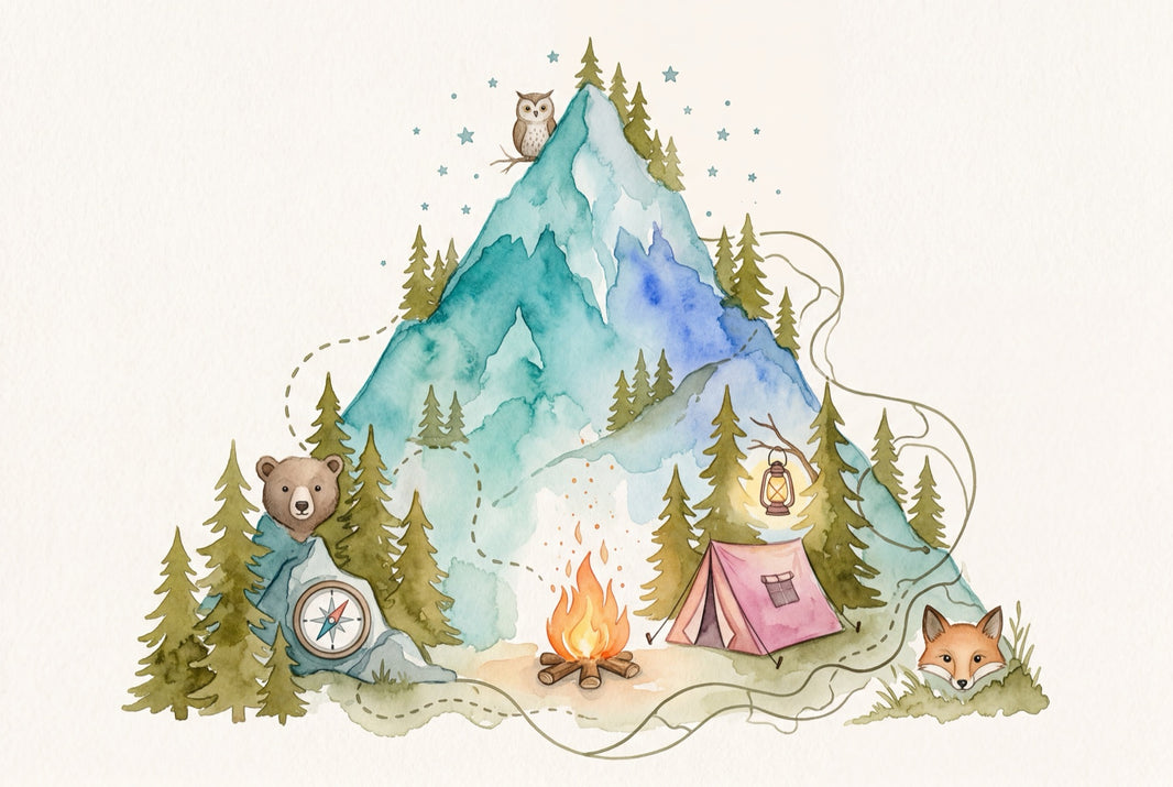 Mountain Landscape Wallpaper Pine Forest Removable Camping Wall Decor pattern artwork
