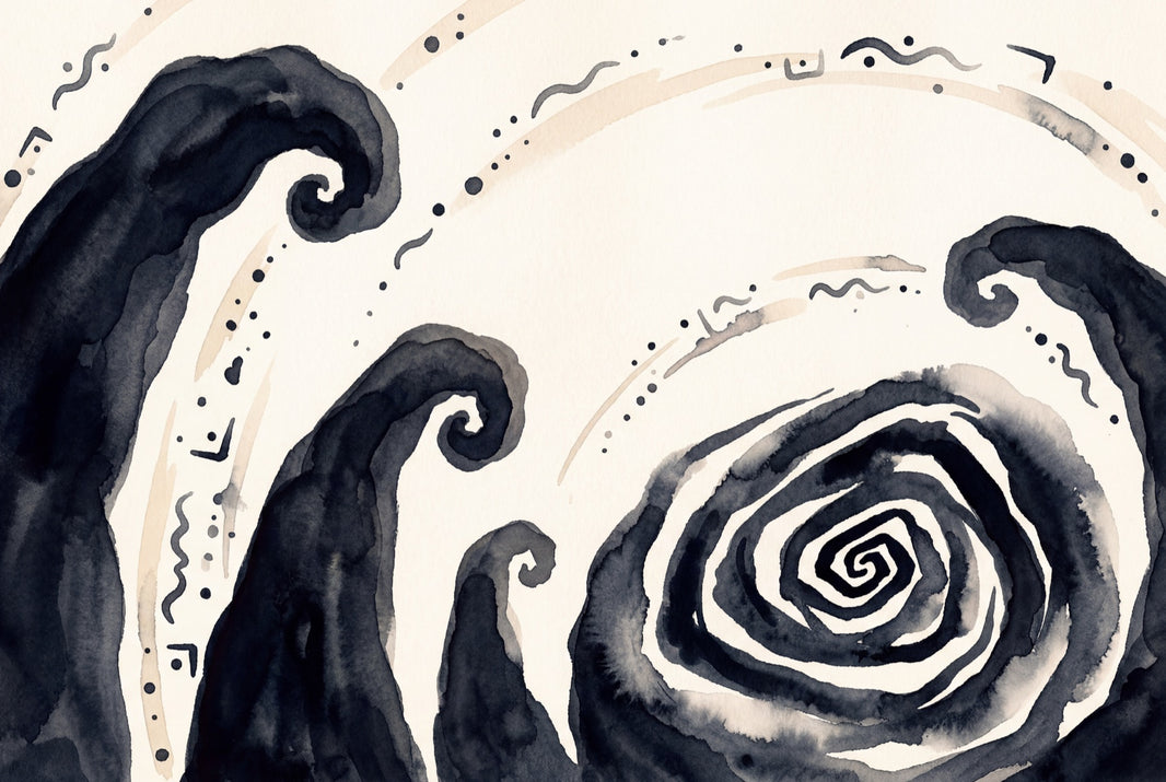Ink Wash Wallpaper Swirl Minimalist Removable Wall Decor pattern artwork
