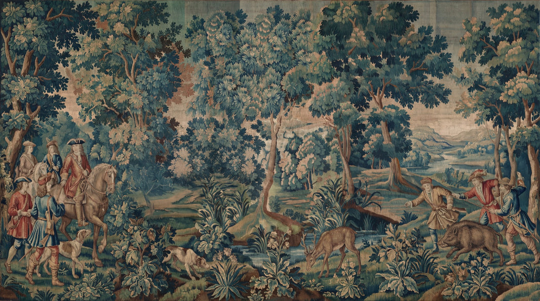 Hunting Landscape Wallpaper Forest Vintage Wall Mural pattern artwork