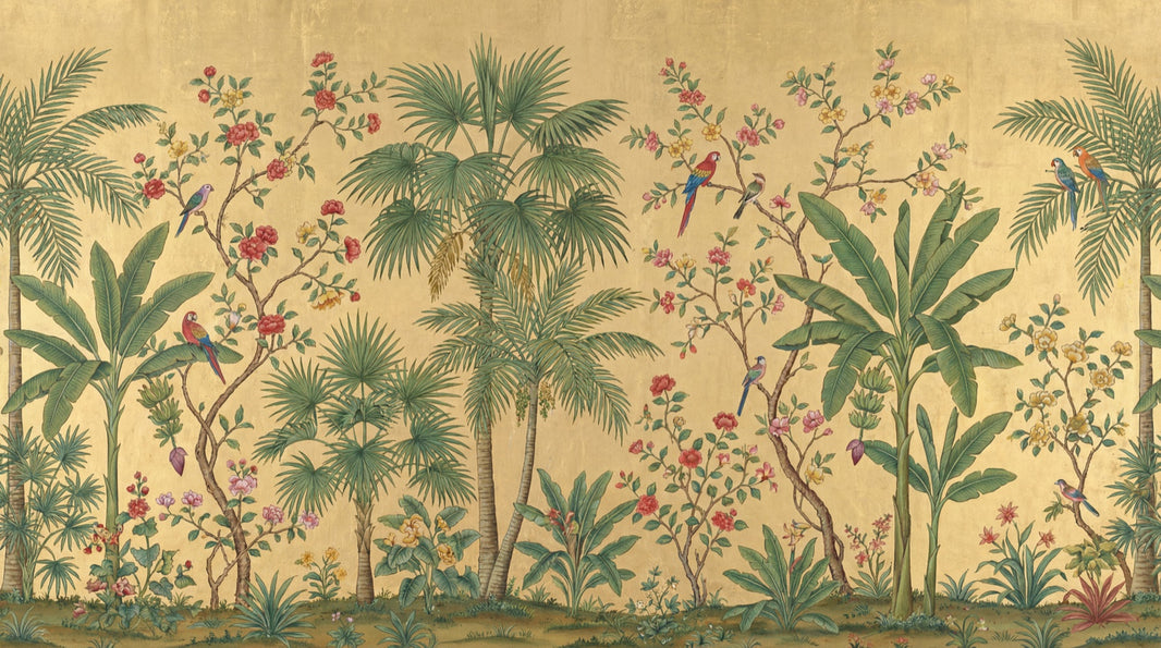 Tropical Wallpaper Floral Birds Removable Wall Decor pattern artwork