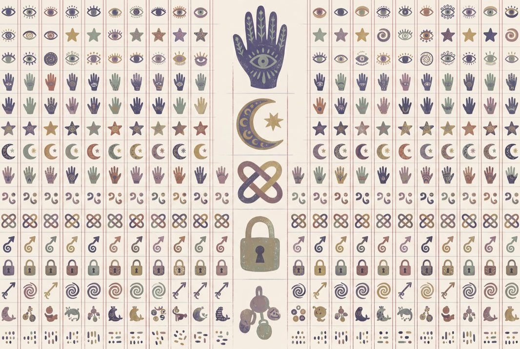 Boho Talisman Wallpaper Evil Eye Removable Crescent Moon Wall Decor pattern artwork