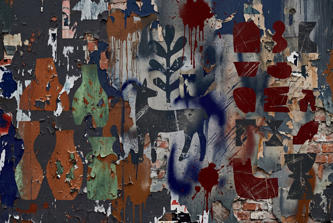 Grunge Texture Wallpaper Urban Patina Distressed Concrete Removable Wall Decor pattern artwork