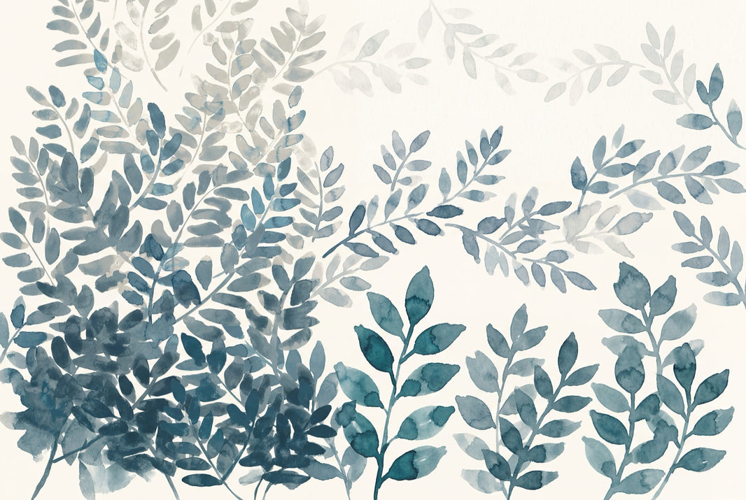 White Background Wallpaper Minimal Removable Botanical Wall Decor pattern artwork