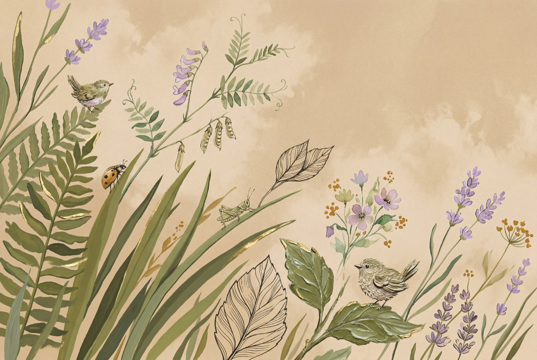Watercolor Texture Wallpaper Botanical Removable Floral Wall Decor pattern artwork