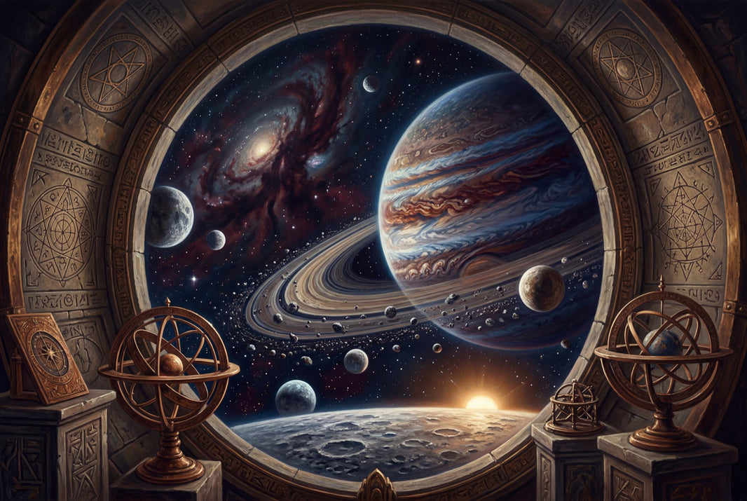 Ringed Planet Wallpaper Galaxy Astronomy Wall Mural pattern artwork