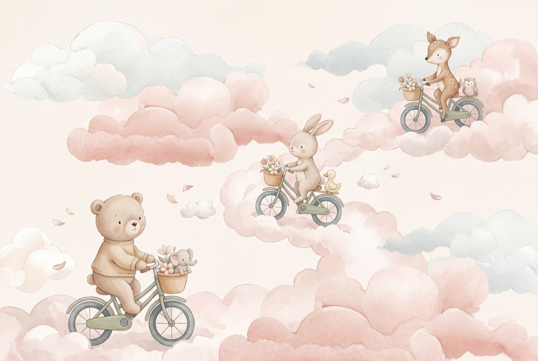 White Background Wallpaper Nursery Kids Room Wall Mural pattern artwork