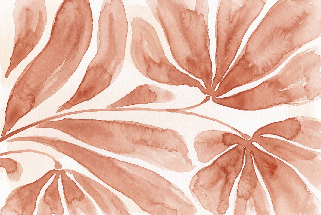 Watercolor Wallpaper Tropical Leaves Botanical Wall Mural pattern artwork