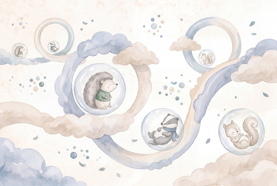 Woodland Animals Wallpaper Watercolor Nursery Removable Wall Decor pattern artwork
