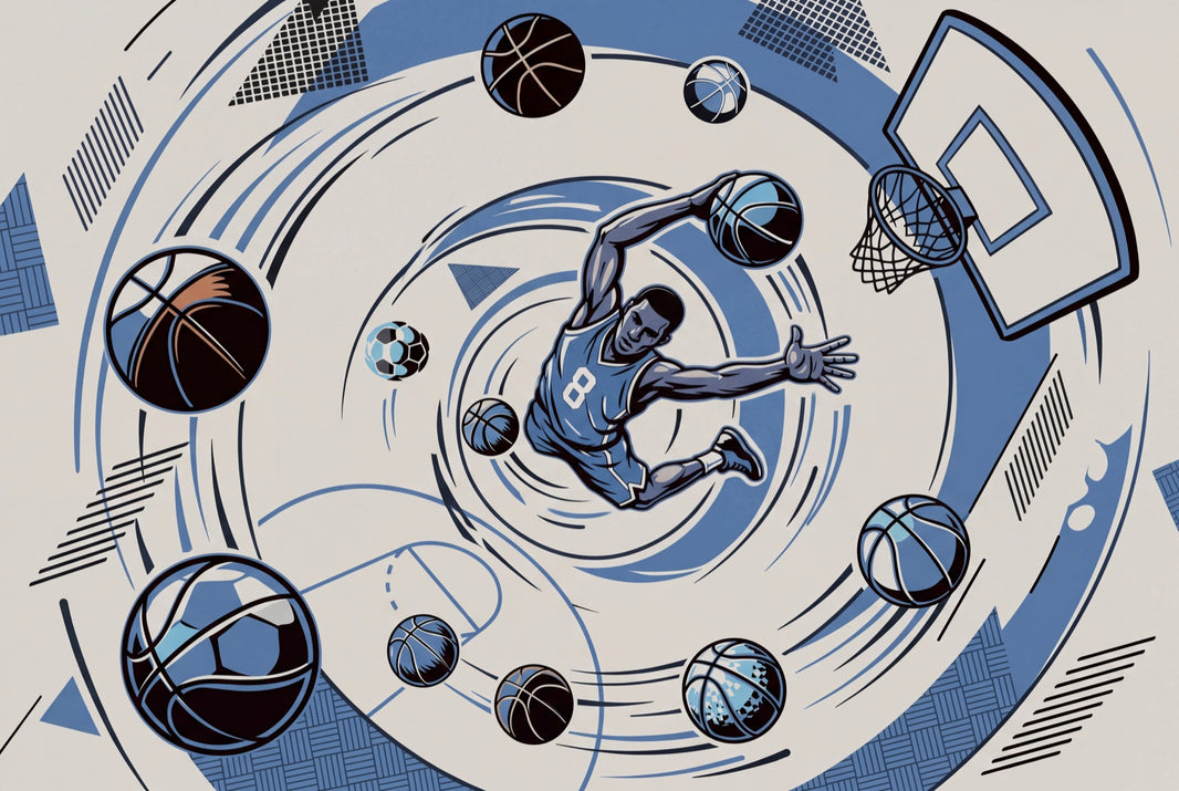 Basketball Wallpaper Dunk Geometric Wall Mural pattern artwork