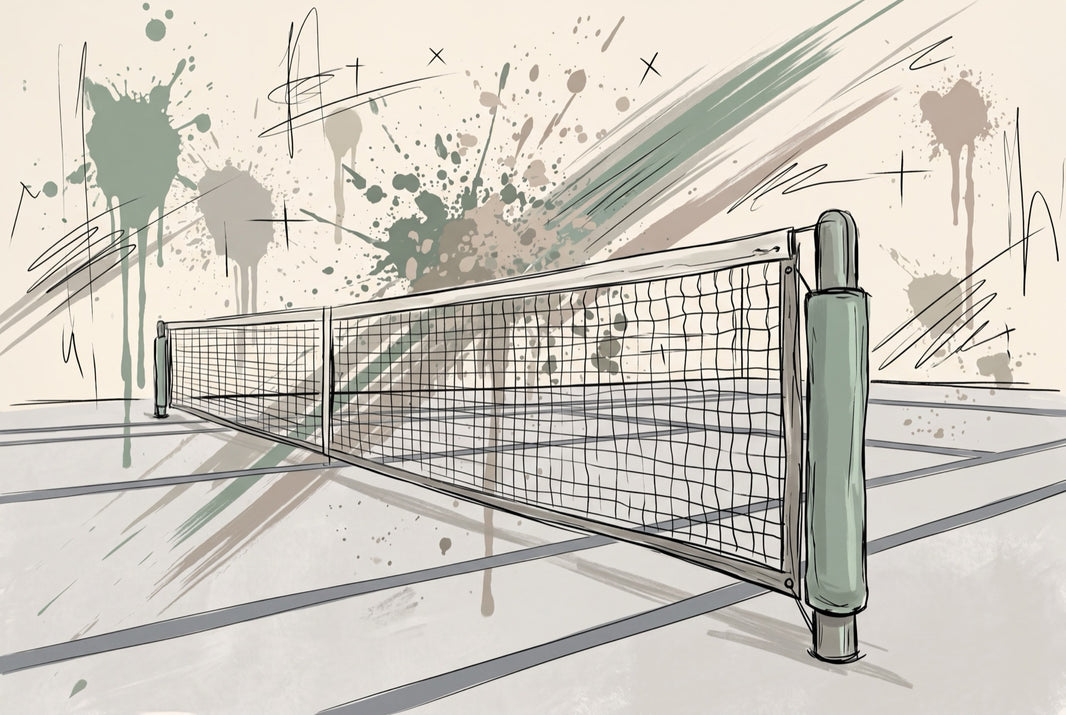 Tennis Net Wallpaper Sports Court Abstract Splatter Wall Mural pattern artwork