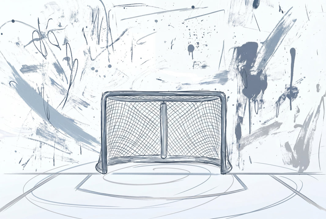 Hockey Goal Wallpaper Ice Rink Abstract Removable Wall Decor pattern artwork