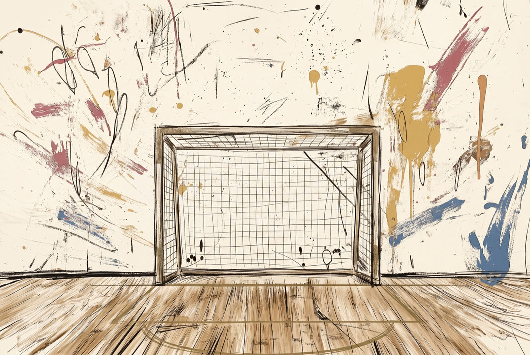 Abstract Wallpaper Soccer Goal Removable Modern Mural Wall Decor pattern artwork