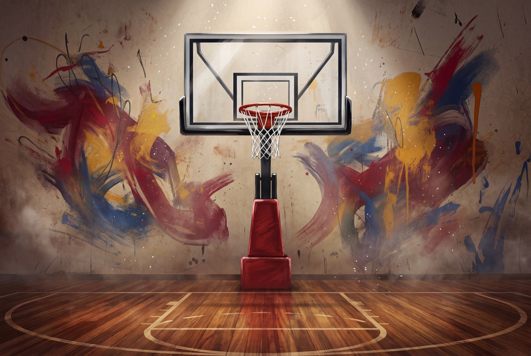 Graffiti Wall Wallpaper Street Art Basketball Court Removable Wall Decor pattern artwork
