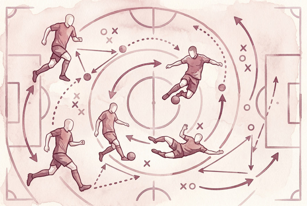 Soccer Tactics Wallpaper Sports Diagram Watercolor Wash Wall Mural pattern artwork