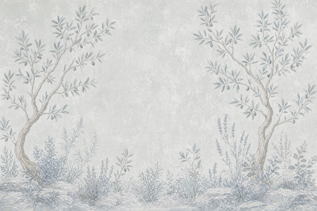 Olive Tree Wallpaper Botanical Removable Mediterranean Wall Decor pattern artwork