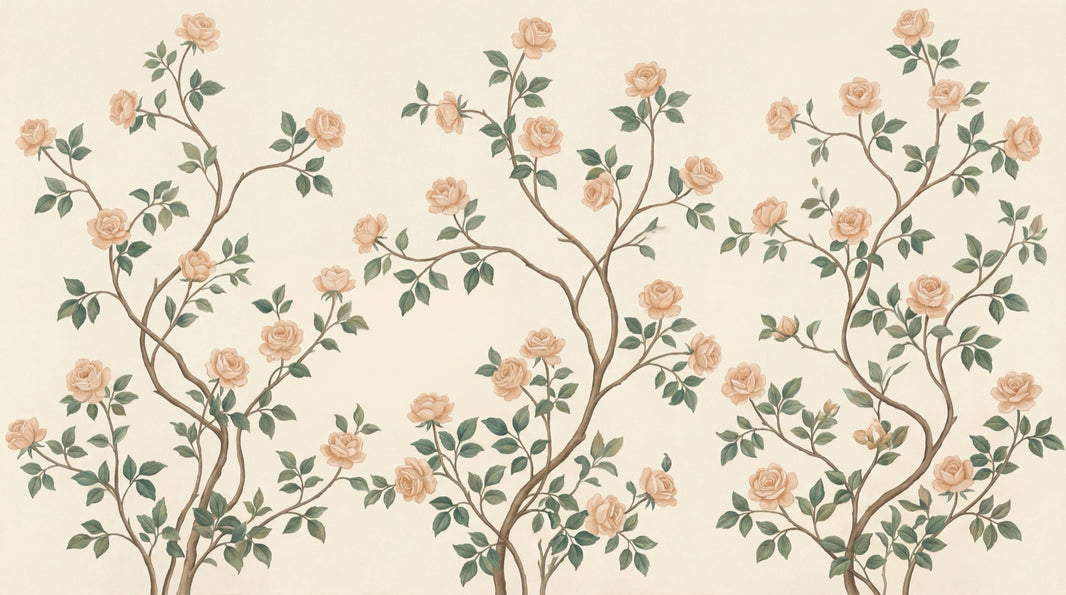Floral Wallpaper Vintage Roses Wall Mural pattern artwork