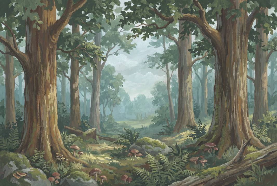 Shades Of Green Wallpaper Forest Natural Wall Mural pattern artwork