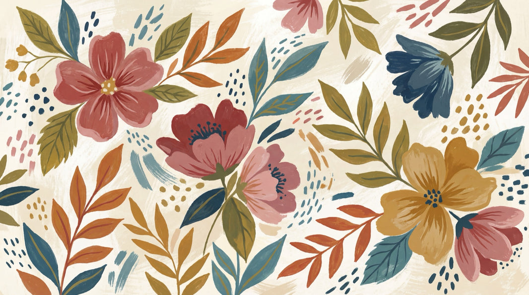 Floral Wallpaper Abstract Modern Wall Mural pattern artwork