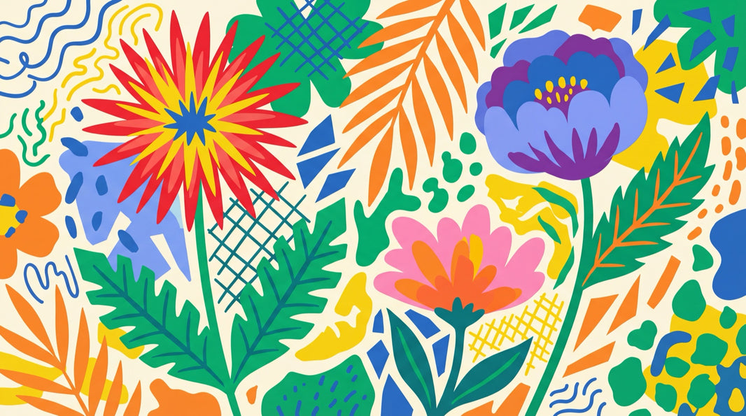 Floral Wallpaper Abstract Vibrant Removable Wall Decor pattern artwork